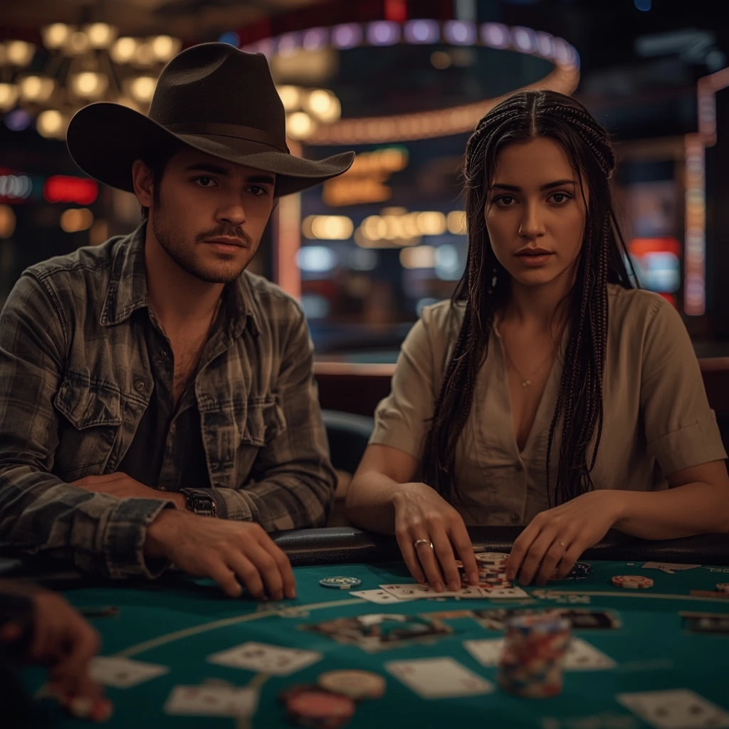 foto di due giocatori di poker Casino Intense